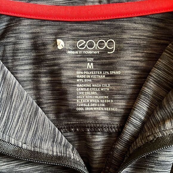 Ideology Women's Gray Patterned Pullover Half Zip Workout Athletic Top - Picture 9 of 9